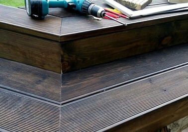 Укладка террасной доски, терраса под ключ